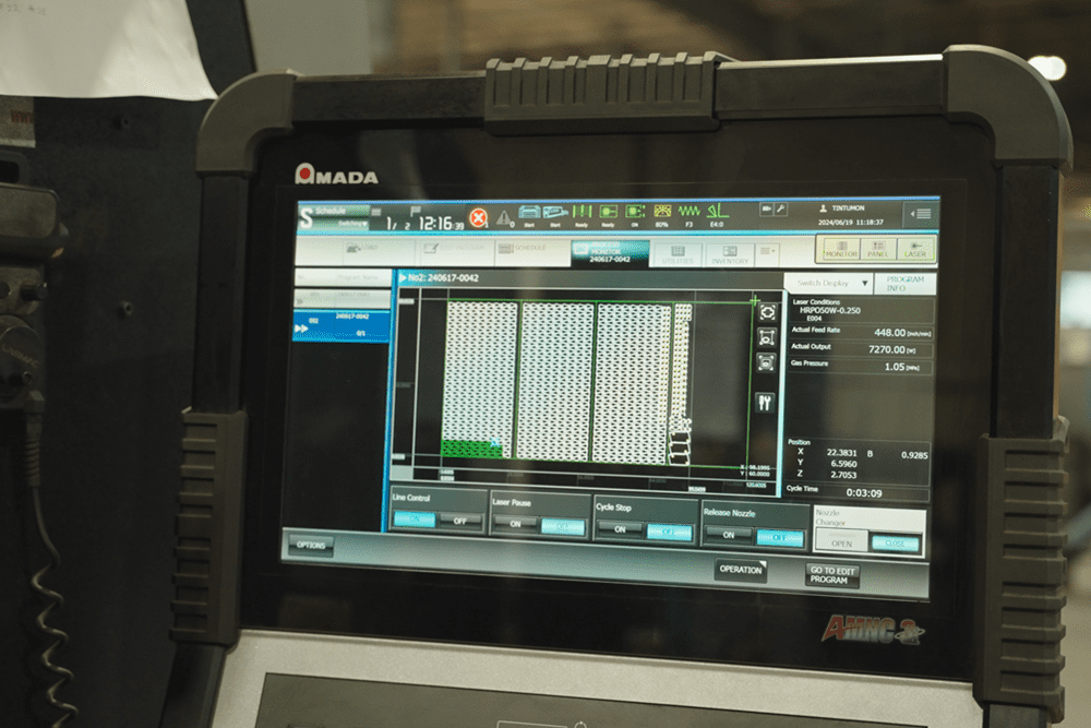 Program-nest for flat laser parts