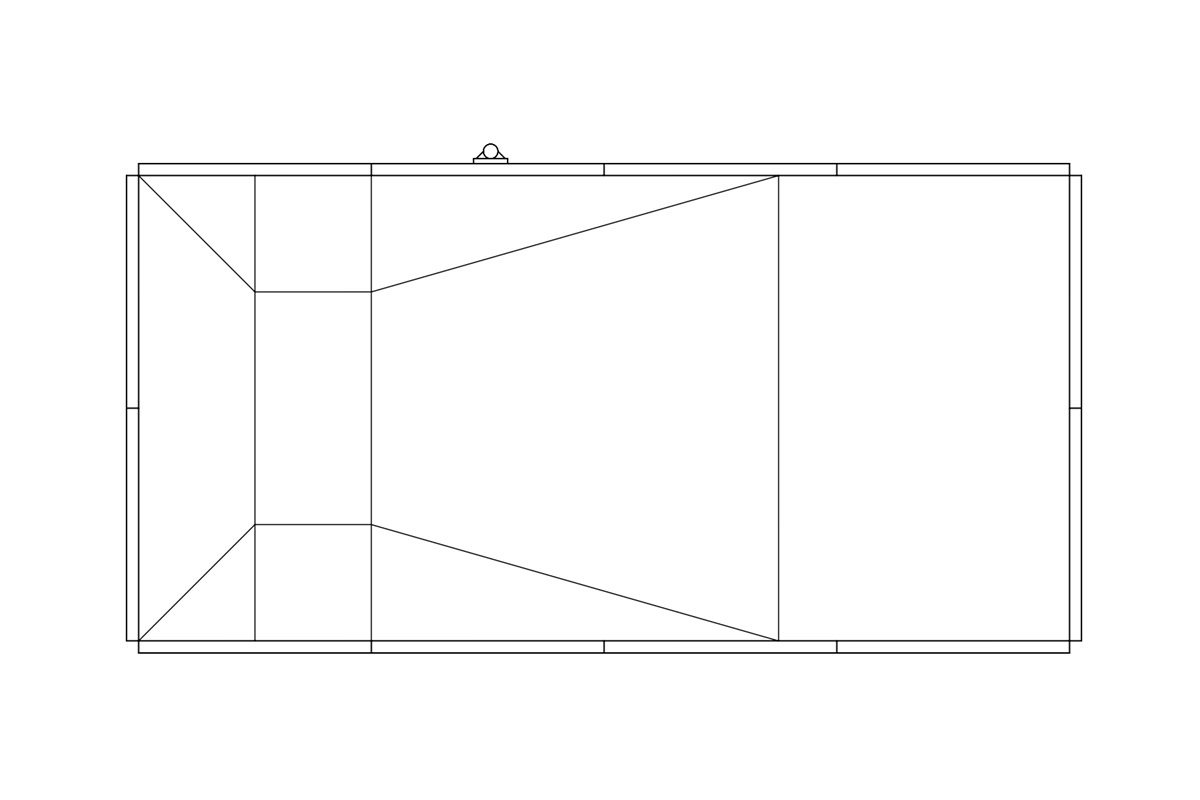 RECTANGLE pool shape drawing